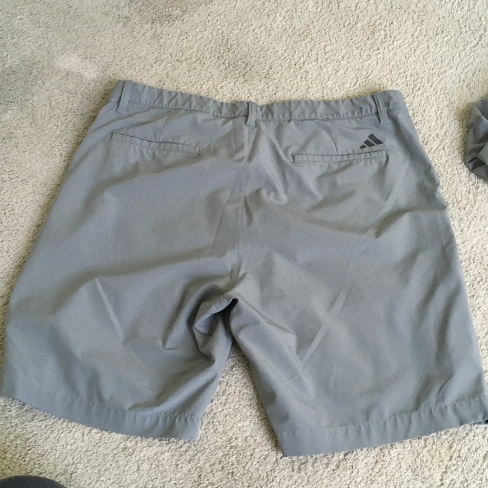Set of 2 - Adidas Men's Classic Gray Flat Front Golf Shorts - Picture 6 of 6